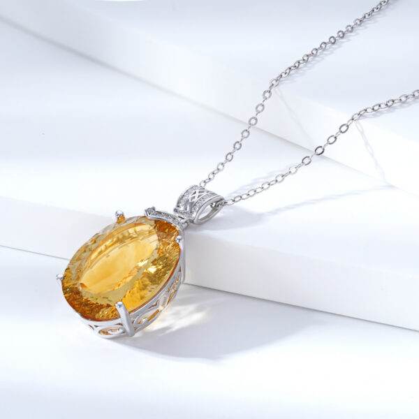 Naszyjnik Złota Obietnica - Topaz & Srebro 925 - obrazek 2