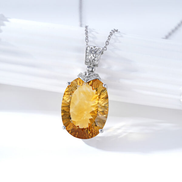Naszyjnik Złota Obietnica - Topaz & Srebro 925 - obrazek 3